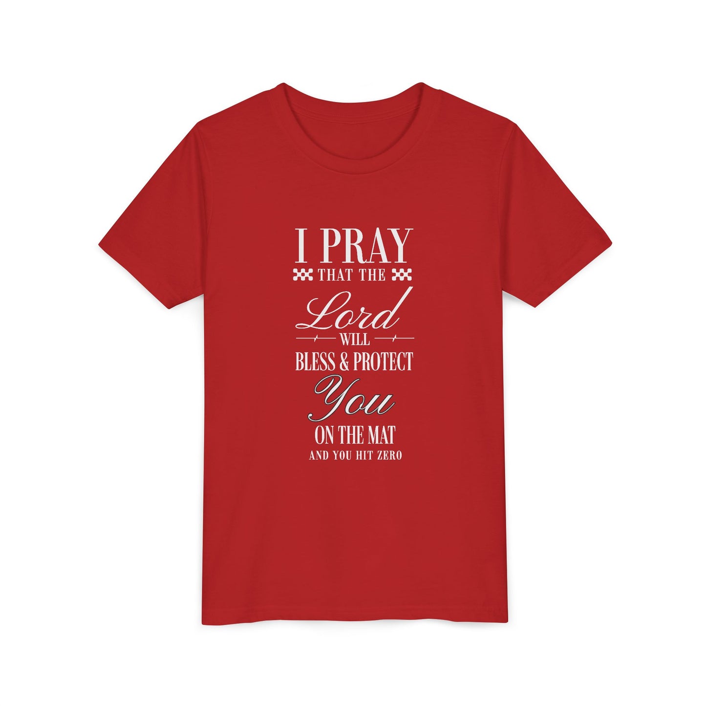Cheerleading Prayer Youth T-Shirt | Kids Cheer Gift | Girls Cheerleading Tee