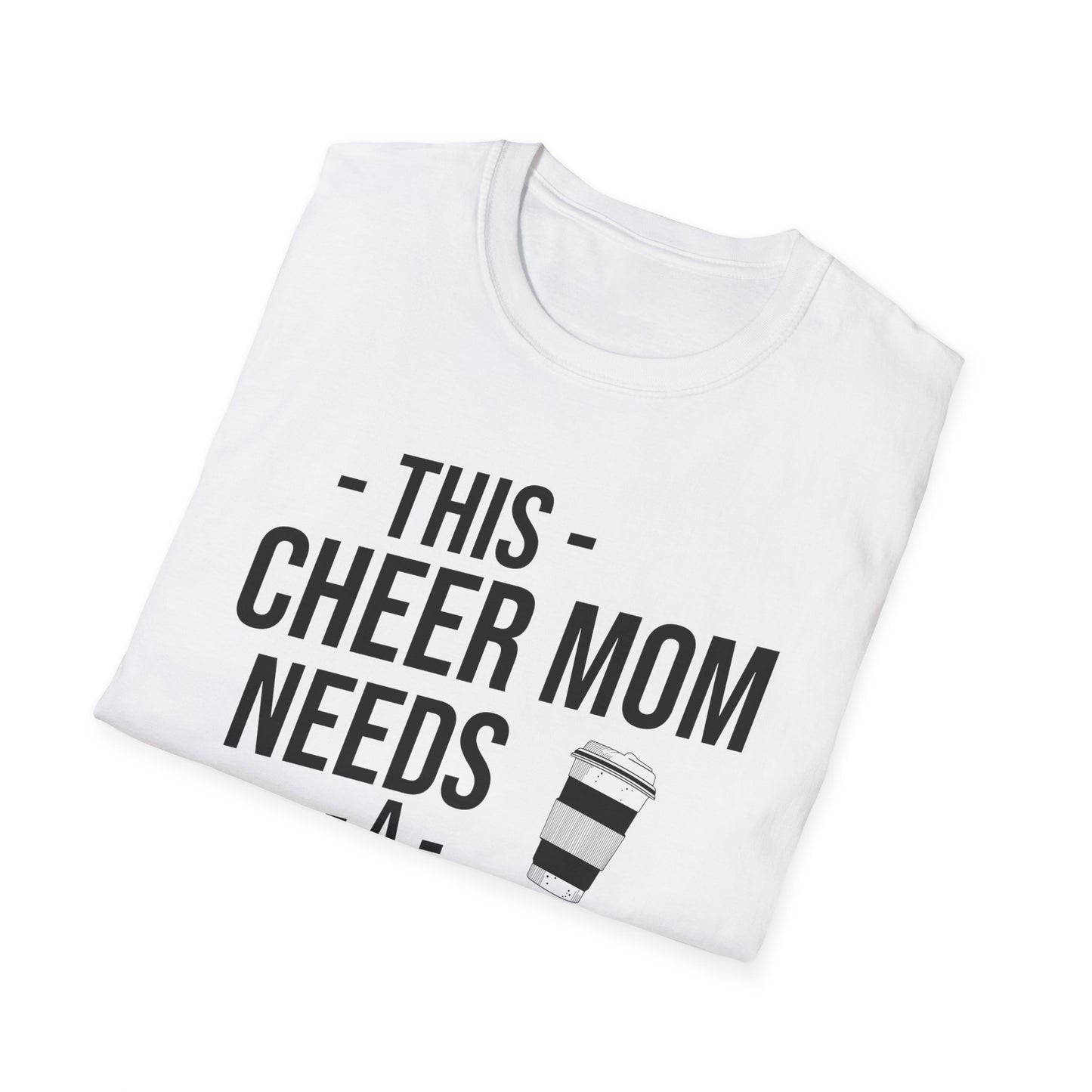Cheer Mom Tee - This Cheer Mama Needs A Coffee Cheerleading T-Shirt