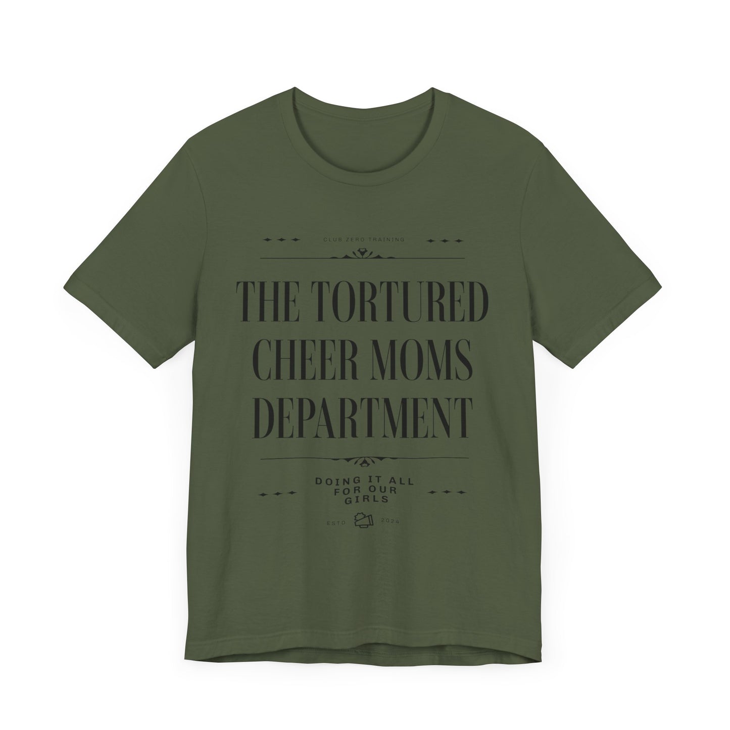 Cheer Mom Tee - The Tortured Cheer Mom Department