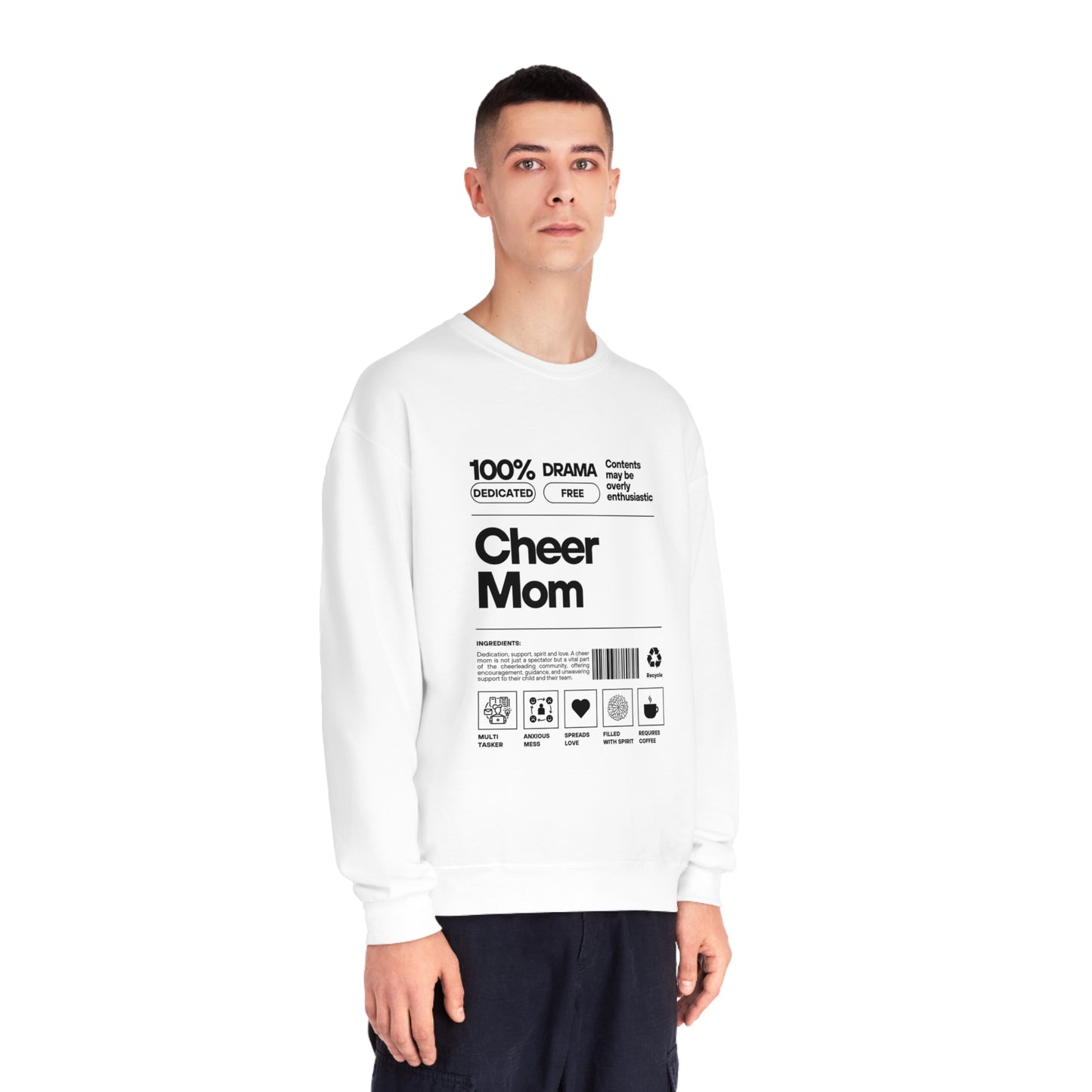 Cheer Mom Sweatshirt - Cheer Mom Label Women's Crewneck