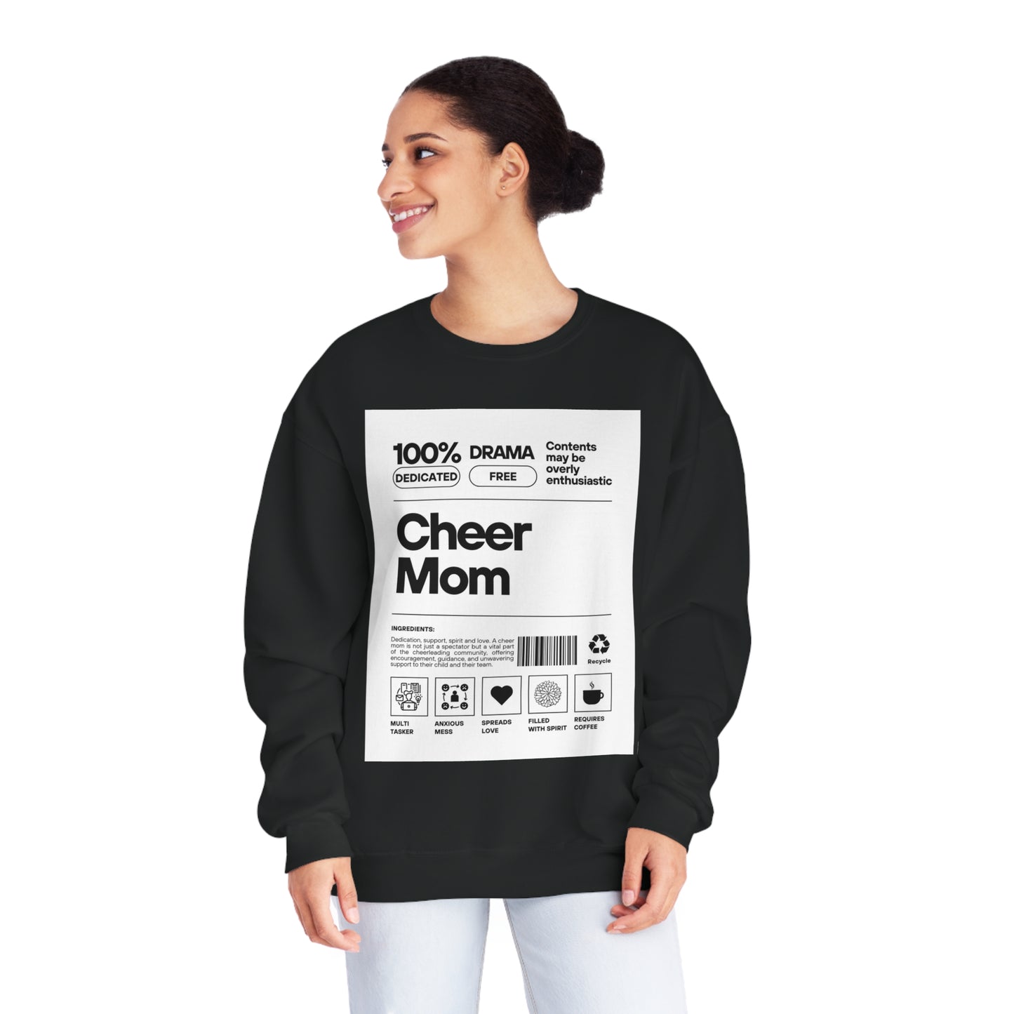 Cheer Mom Sweatshirt - Cheer Mom Label Women's Crewneck