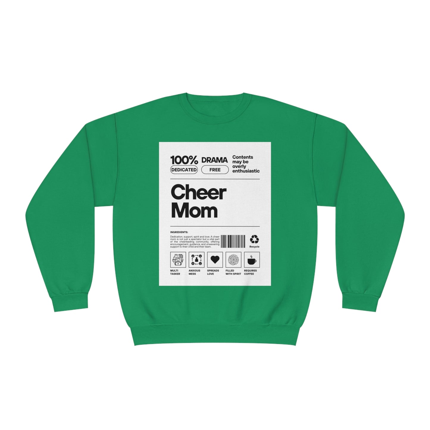 Cheer Mom Sweatshirt - Cheer Mom Label Women's Crewneck