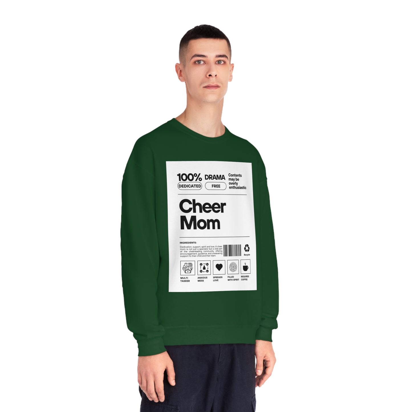 Cheer Mom Sweatshirt - Cheer Mom Label Women's Crewneck