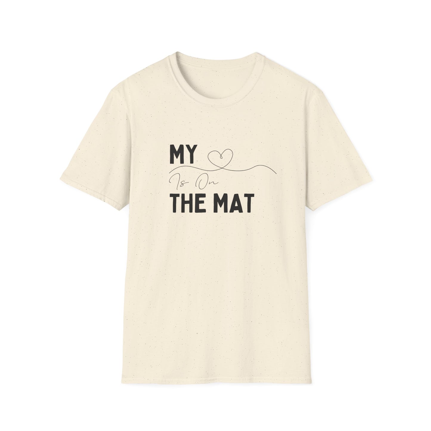 Cheer Mom Tee - My Heart Is On The Mat Cheerleading Mama T-Shirt