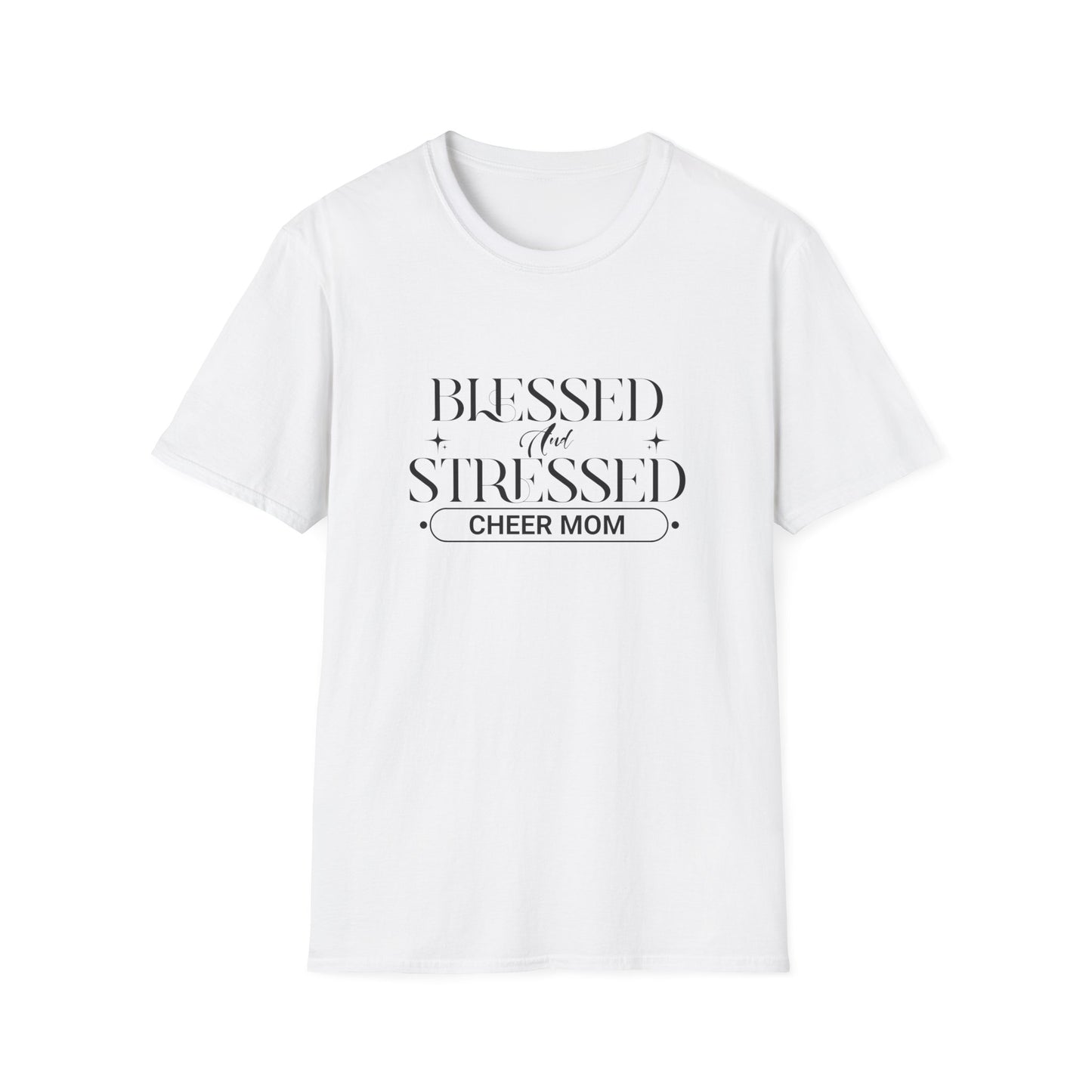 Stressed and Blessed Cheer Mom Tee