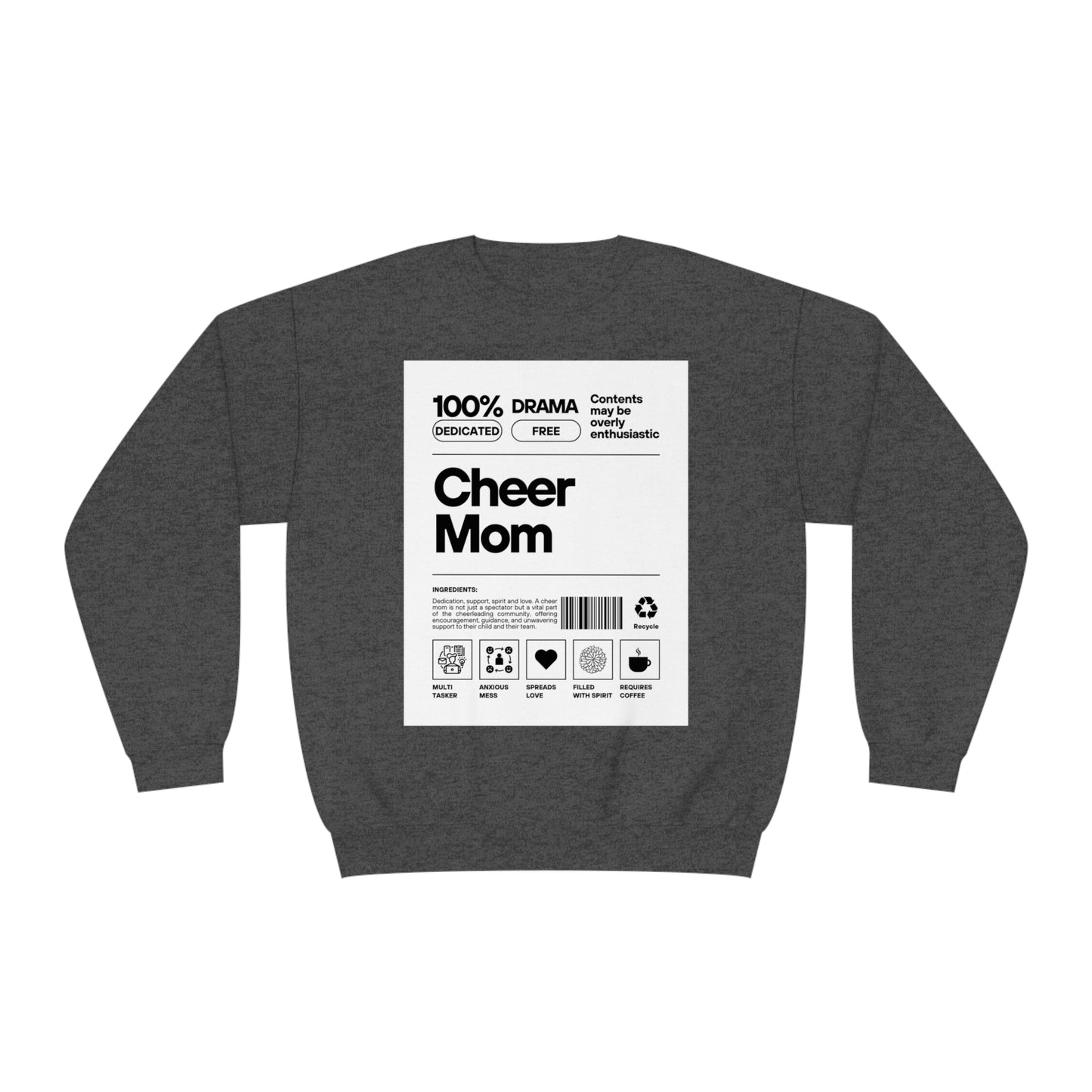 Cheer Mom Sweatshirt - Cheer Mom Label Women's Crewneck