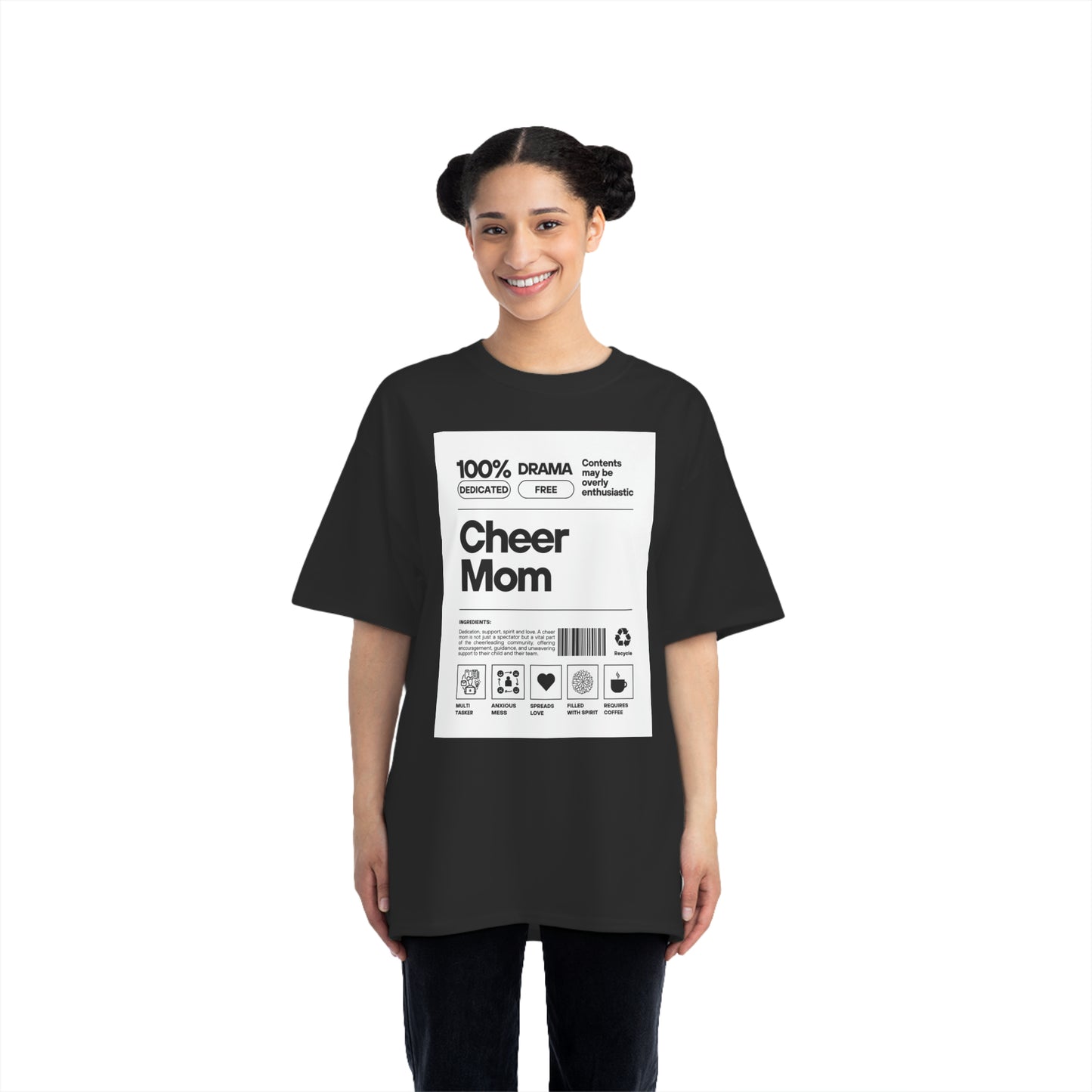 Cheer Mom Tee - Cheer Mom Label Oversized Women's T-Shirt