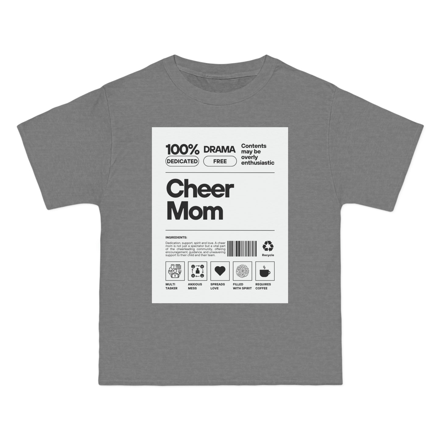 Cheer Mom Tee - Cheer Mom Label Oversized Women's T-Shirt