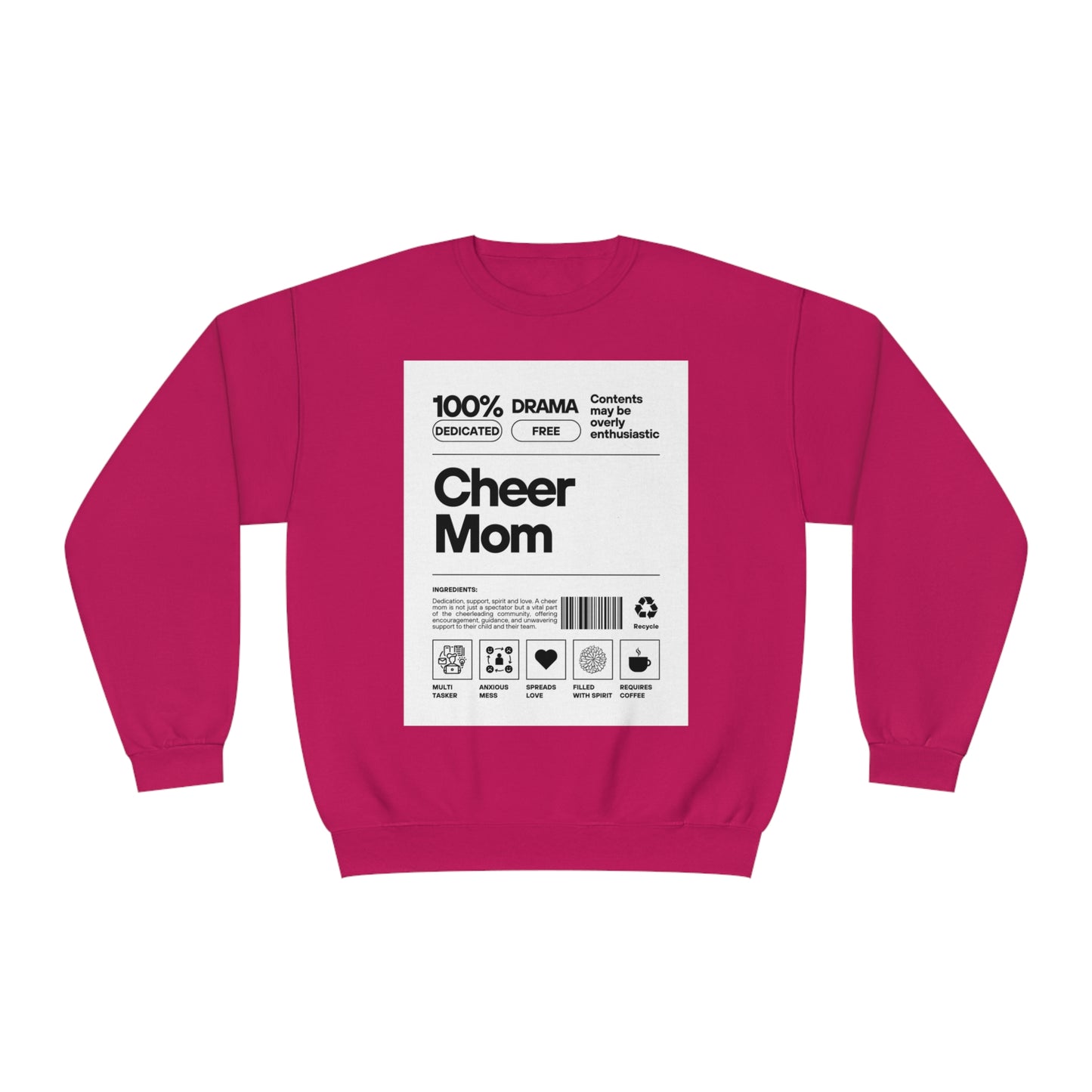 Cheer Mom Sweatshirt - Cheer Mom Label Women's Crewneck