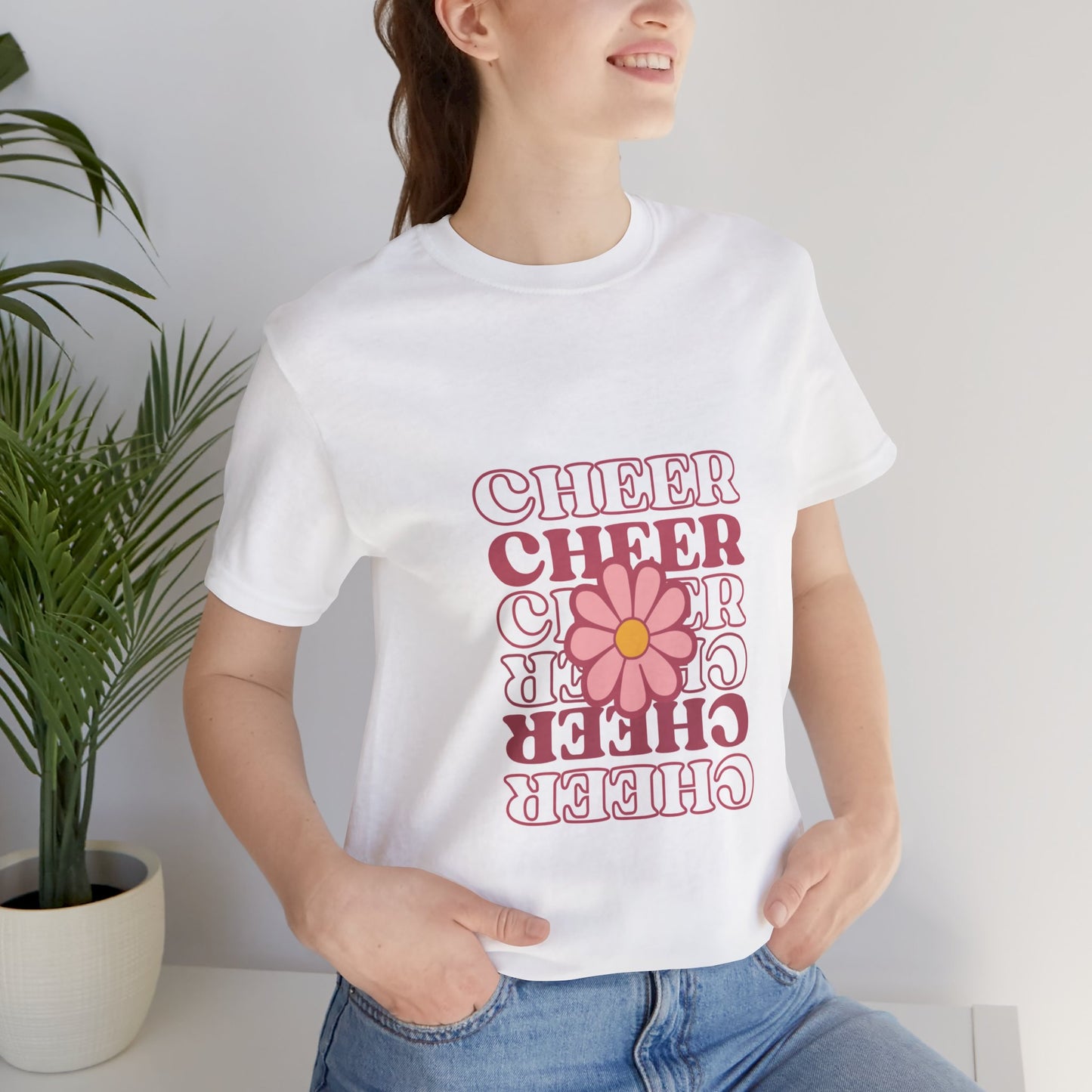 Cheer Tee - Flower Power Cheer T-Shirt For Women