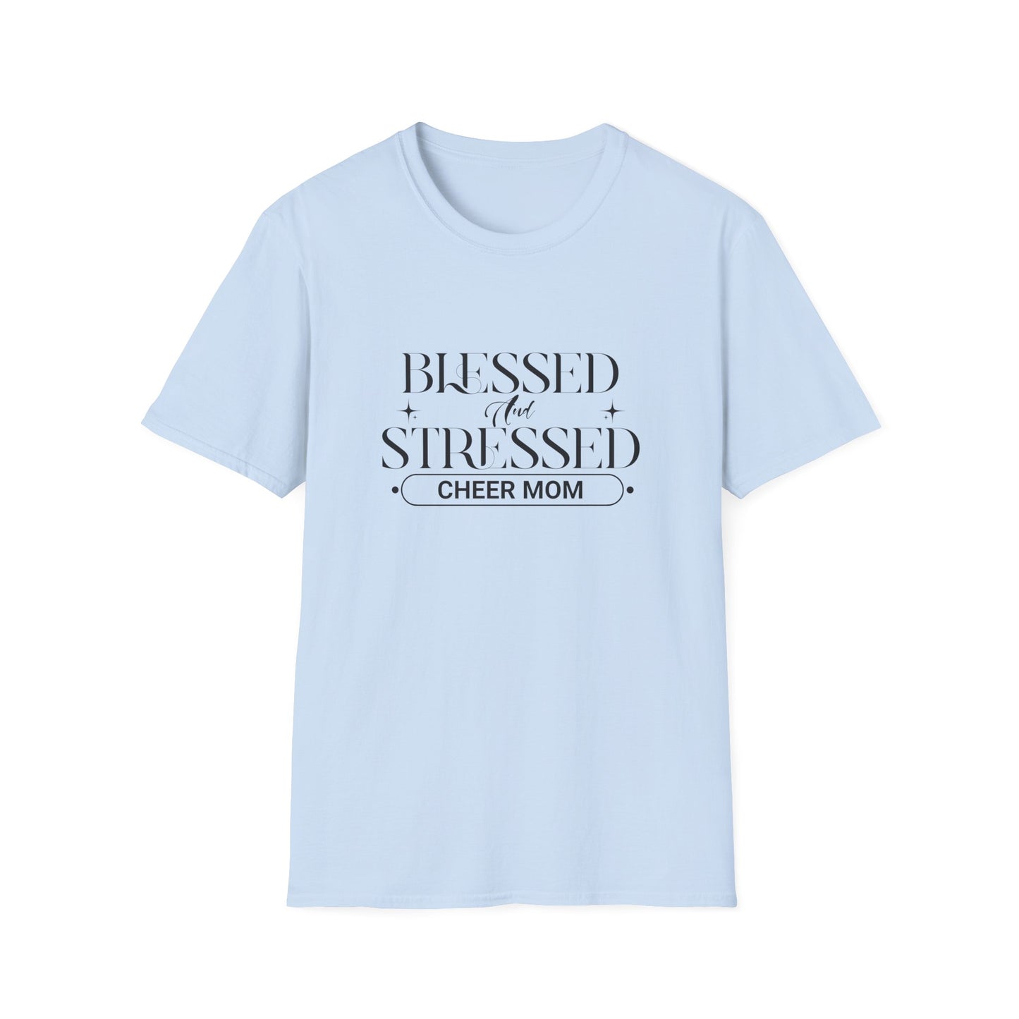 Stressed and Blessed Cheer Mom Tee