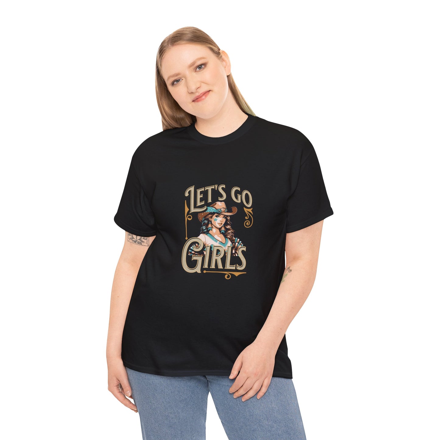 Lets Go Cheer Girls Women's Cheer Tee