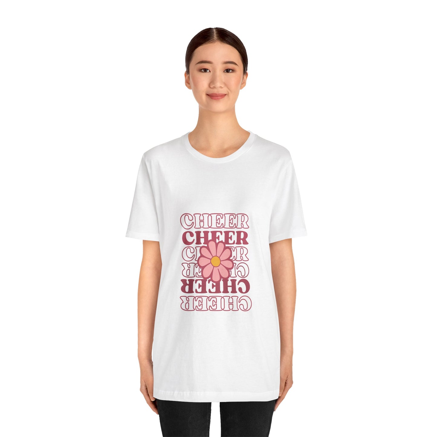 Cheer Tee - Flower Power Cheer T-Shirt For Women