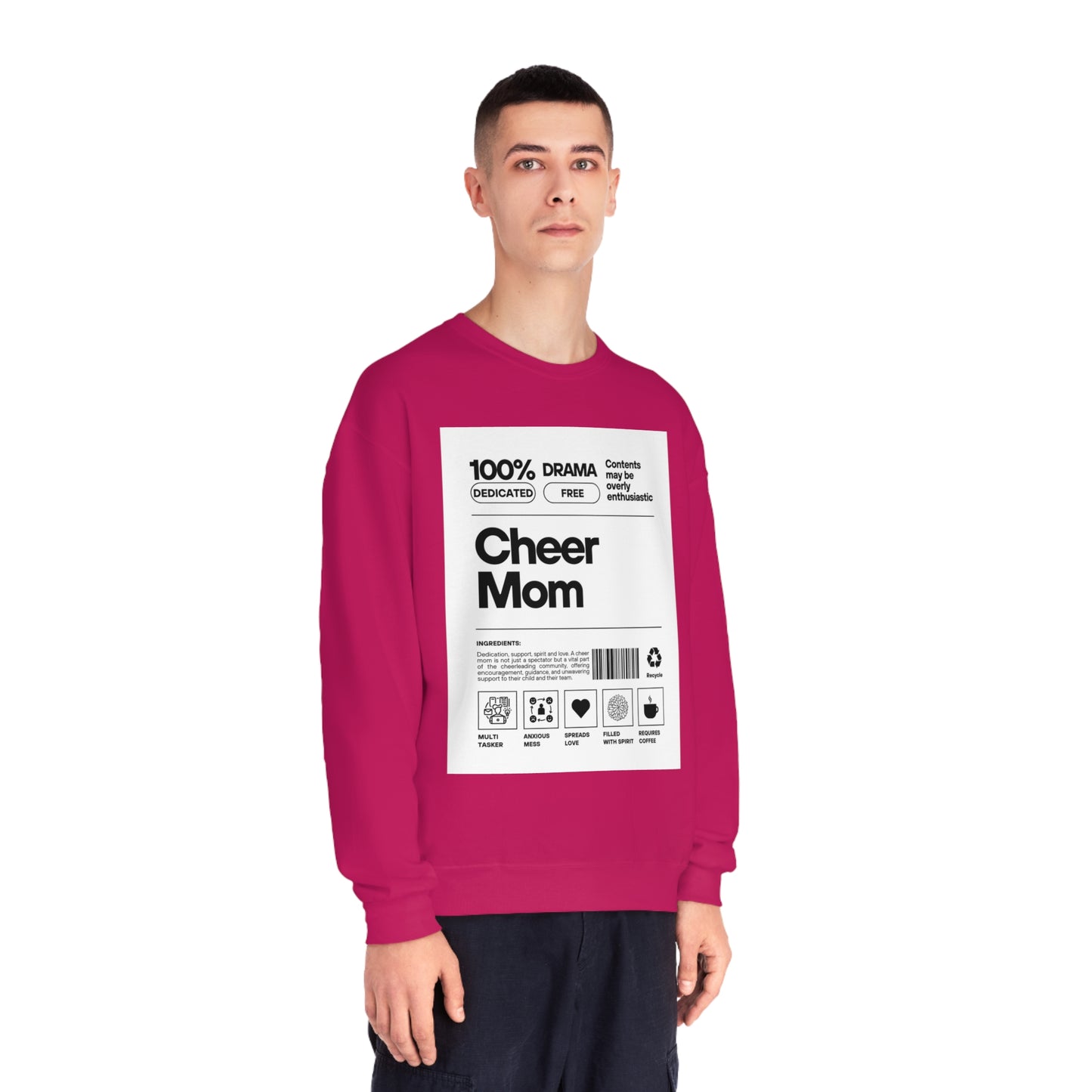 Cheer Mom Sweatshirt - Cheer Mom Label Women's Crewneck