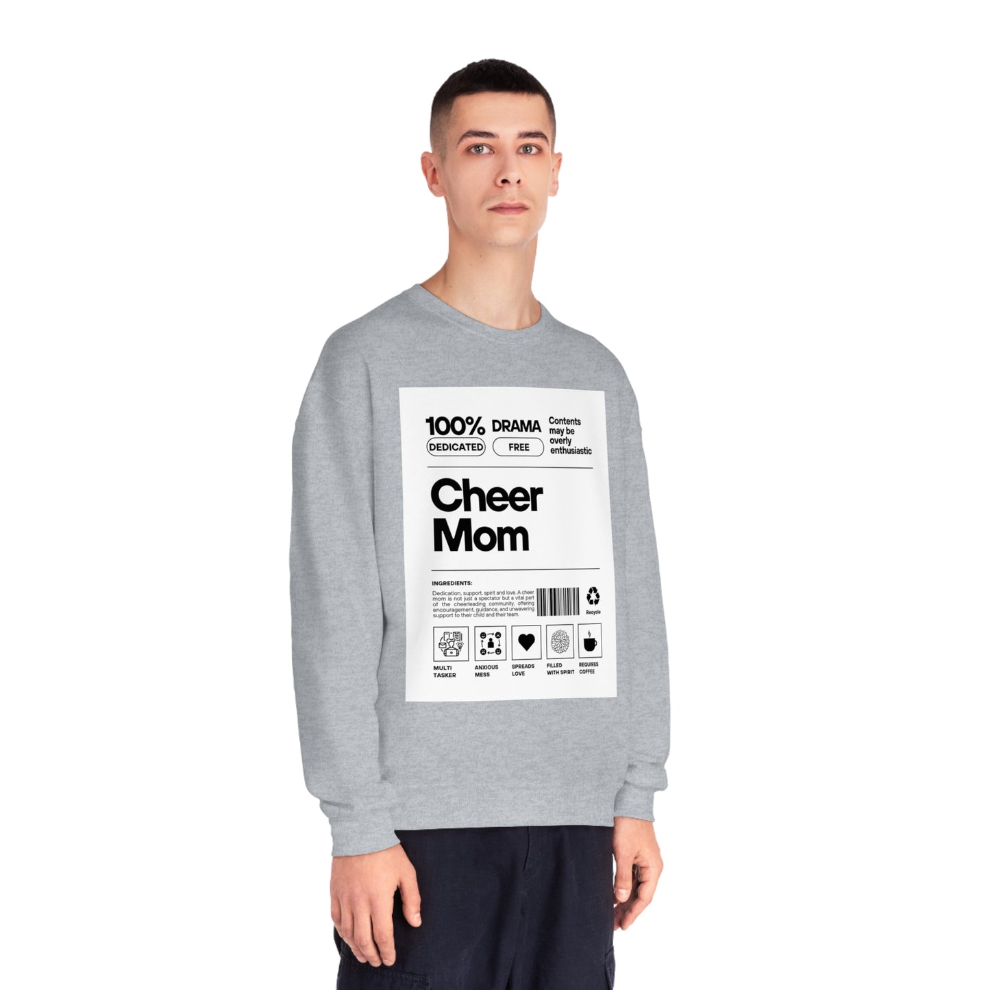Cheer Mom Sweatshirt - Cheer Mom Label Women's Crewneck