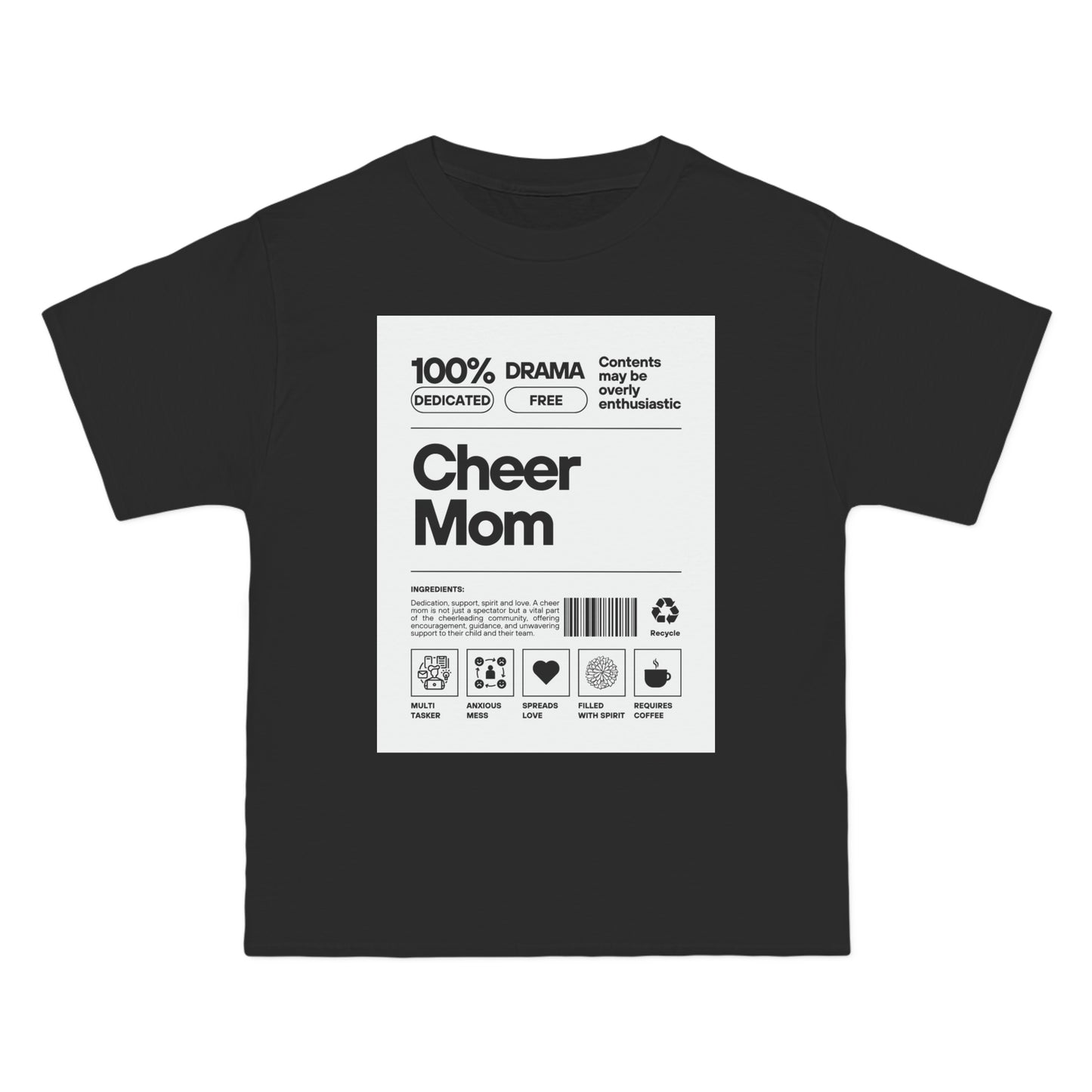 Cheer Mom Tee - Cheer Mom Label Oversized Women's T-Shirt