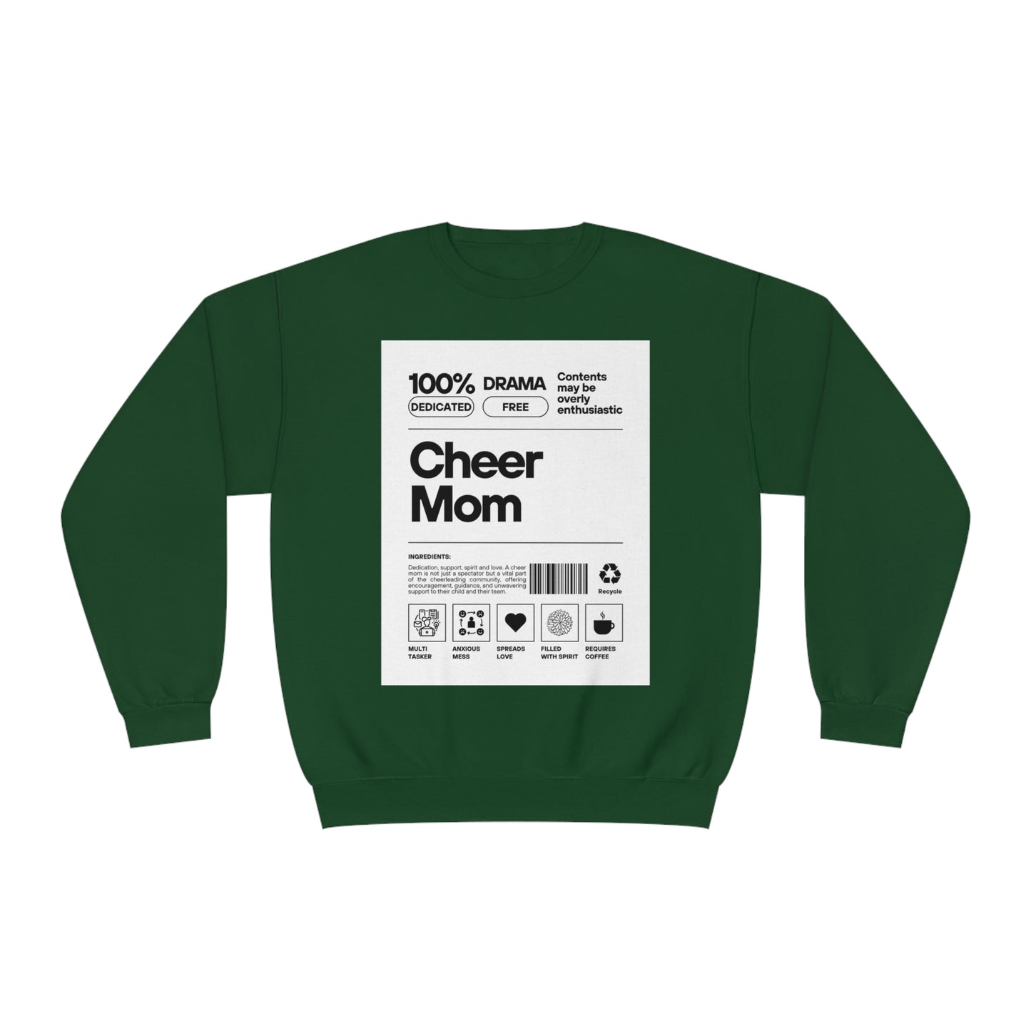 Cheer Mom Sweatshirt - Cheer Mom Label Women's Crewneck