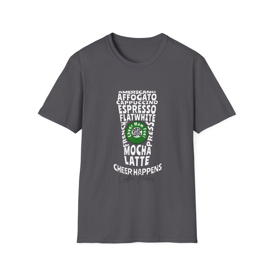 Cheer Tee- Cheer Happens Coffee Helps