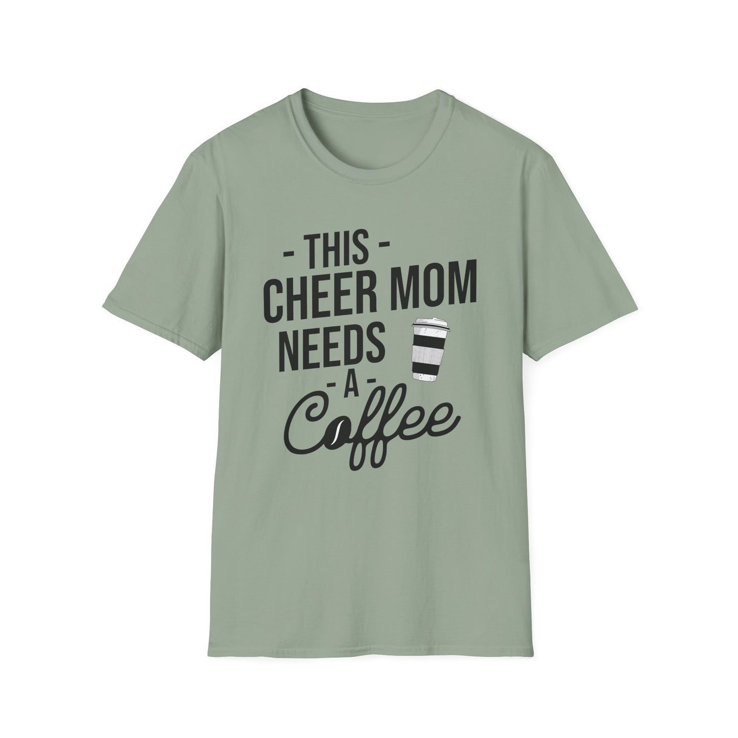 Cheer Mom Tee - This Cheer Mama Needs A Coffee Cheerleading T-Shirt