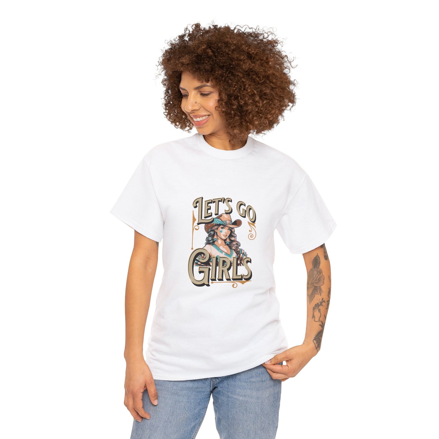 Lets Go Cheer Girls Women's Cheer Tee