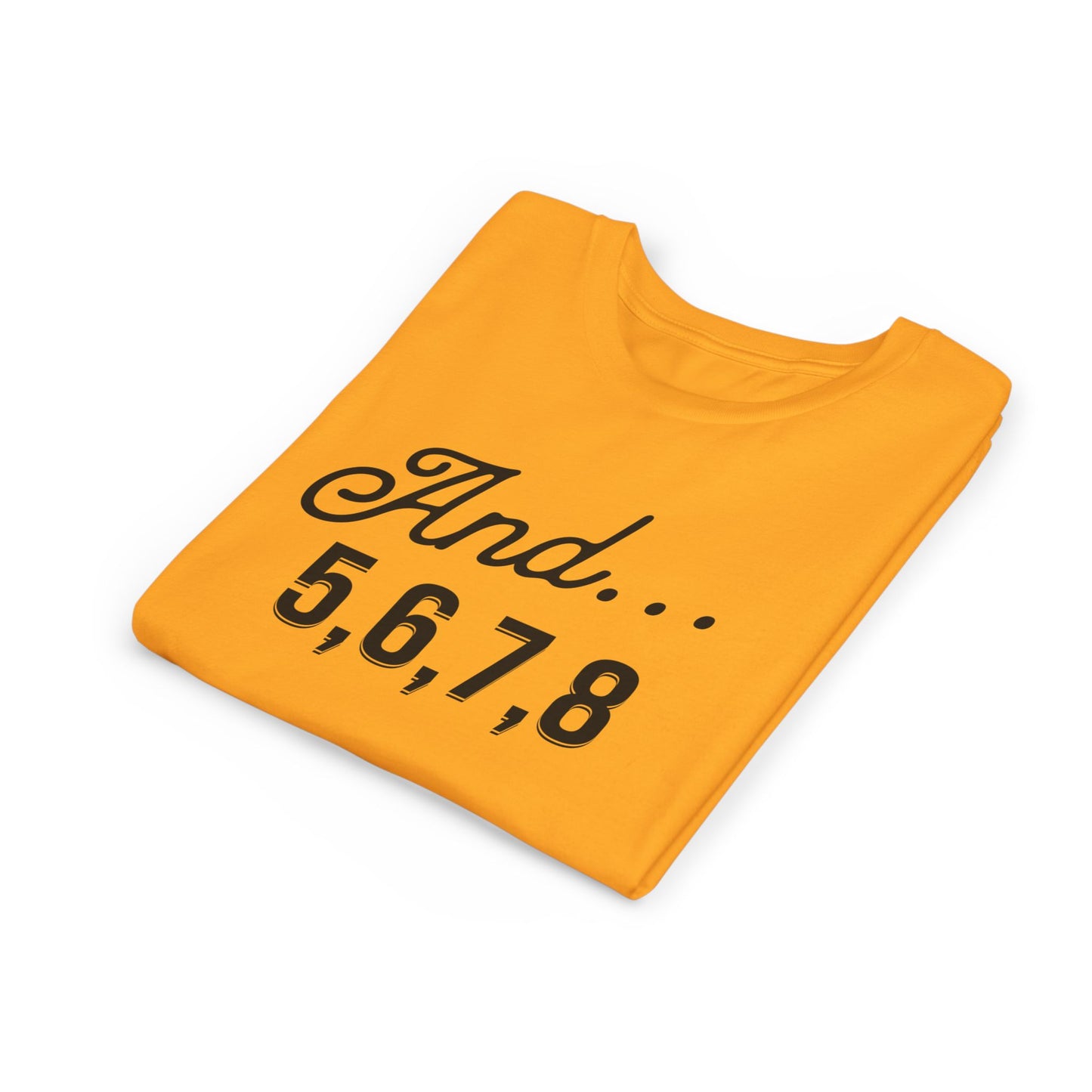 And 5,6,7,8 Youth Cheerleading T-Shirt | Kids Cheer Gift | Girls Cheerleading Tee