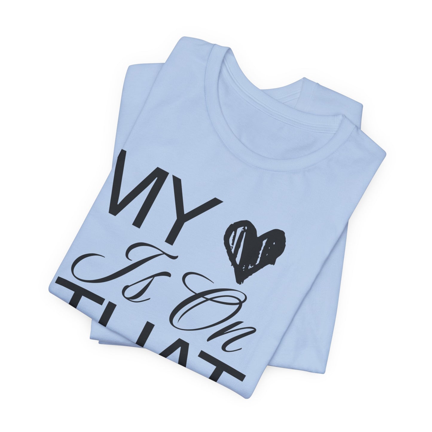 Cheer Mom Tee - My Heart Is On That Mat Cheerleading Mama T-Shirt