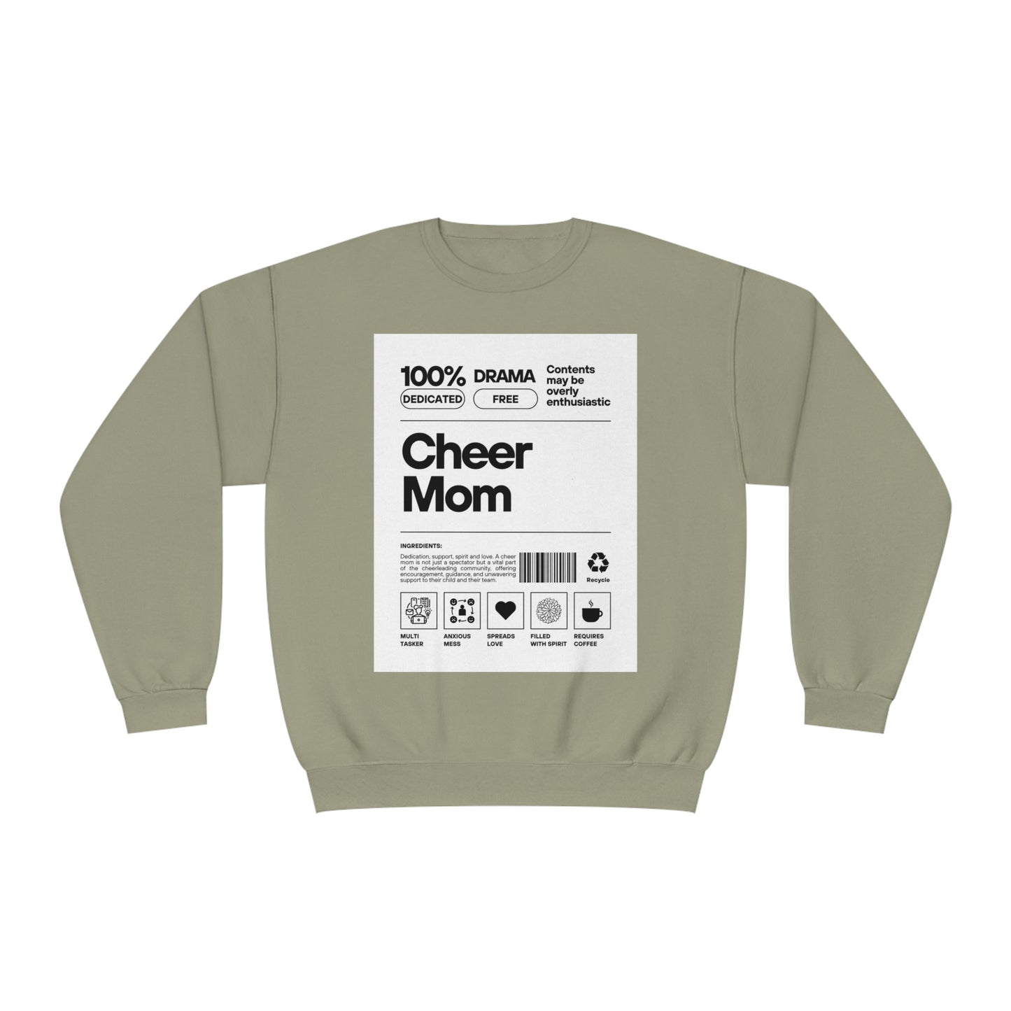 Cheer Mom Sweatshirt - Cheer Mom Label Women's Crewneck
