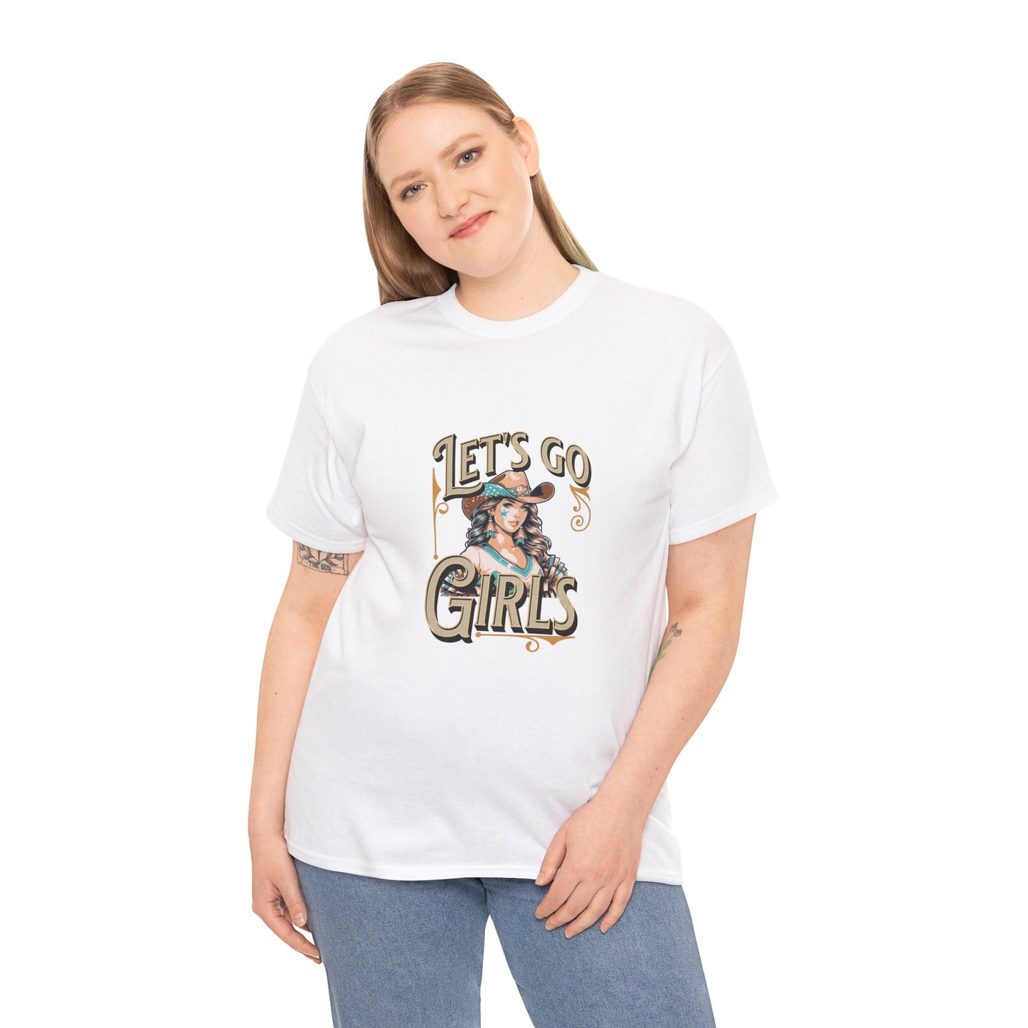 Lets Go Cheer Girls Women's Cheer Tee