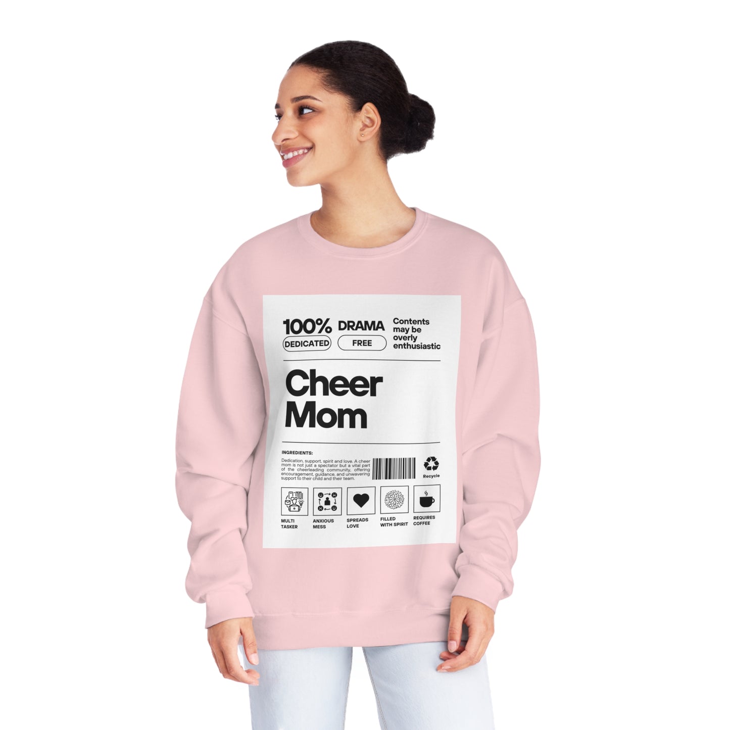 Cheer Mom Sweatshirt - Cheer Mom Label Women's Crewneck