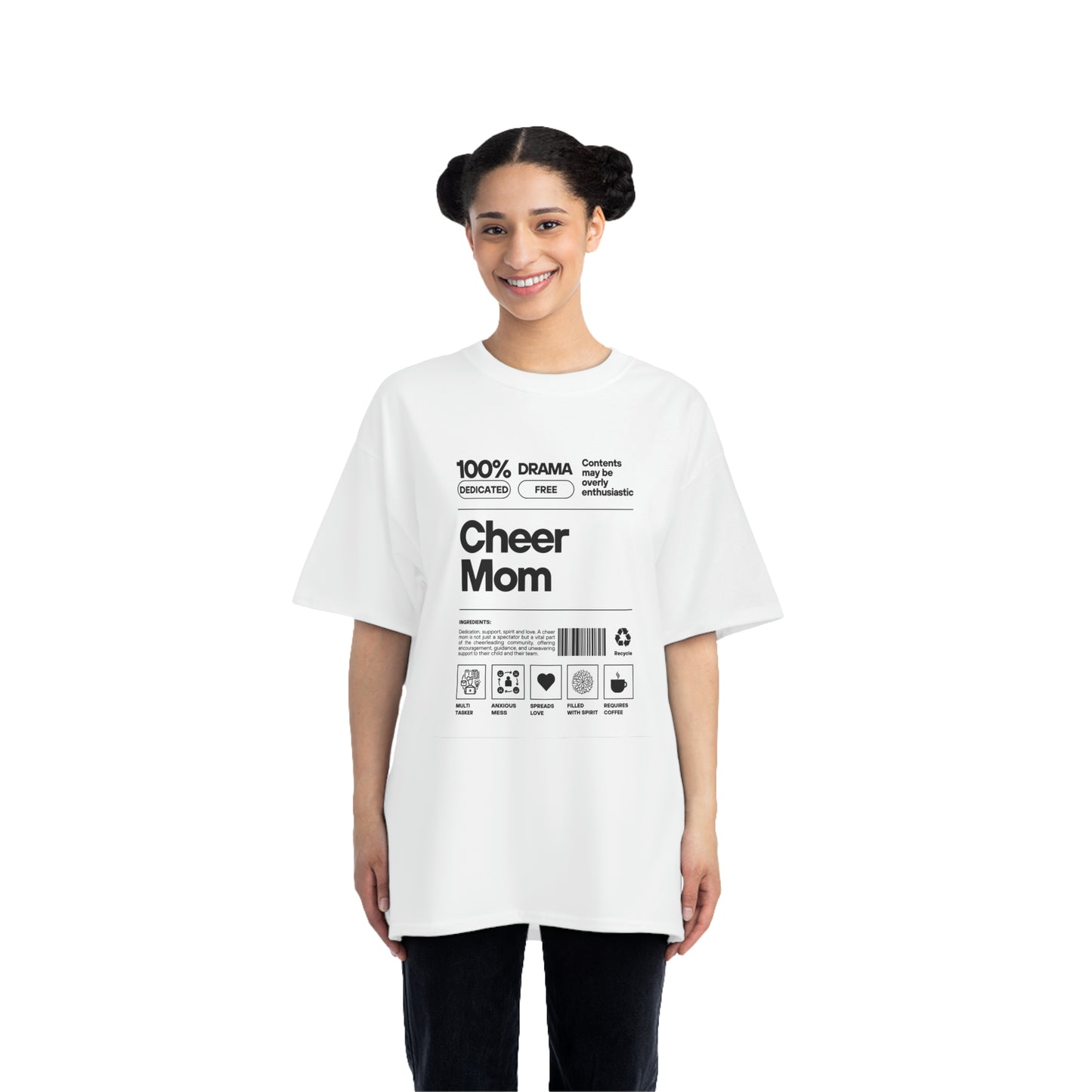 Cheer Mom Tee - Cheer Mom Label Oversized Women's T-Shirt