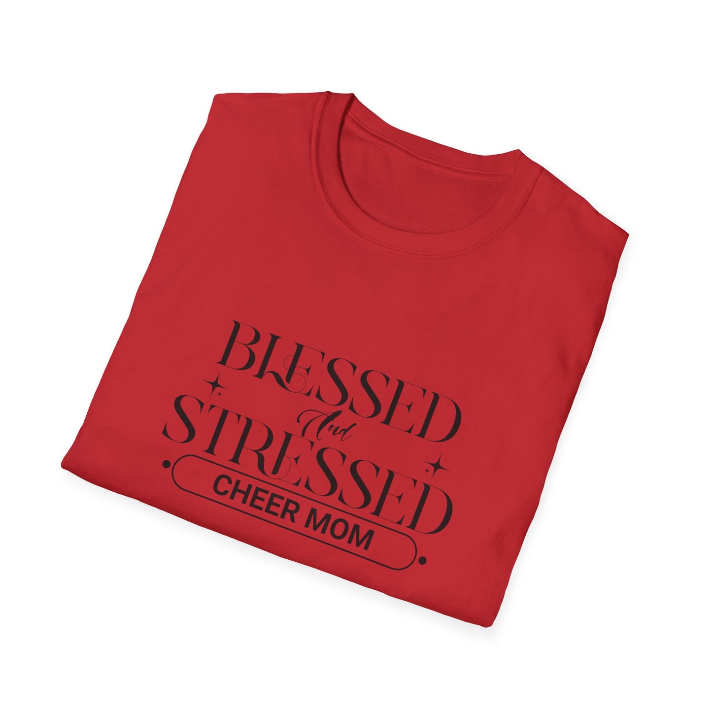 Stressed and Blessed Cheer Mom Tee