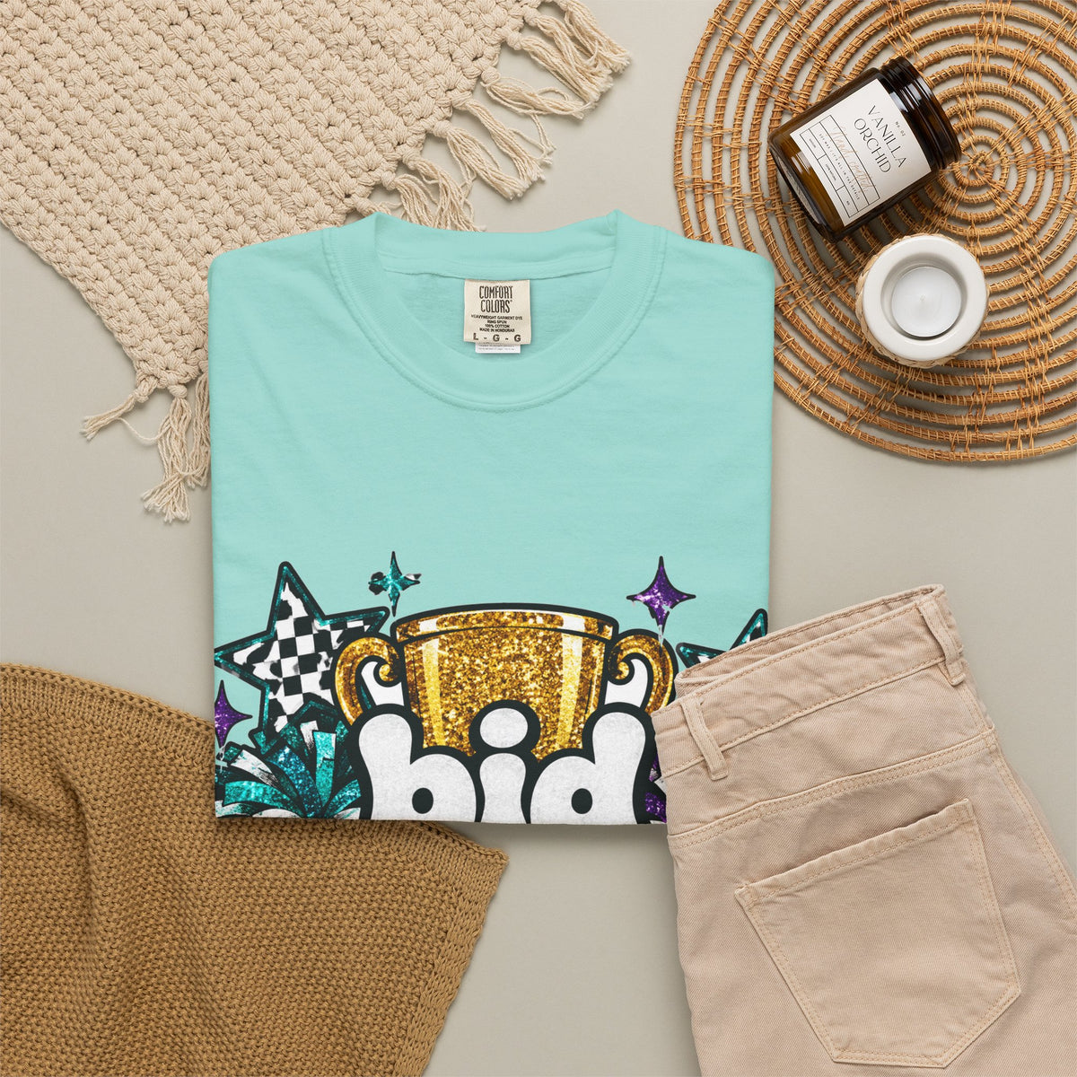 Bid Season Glitter Tee | Comfort Colors