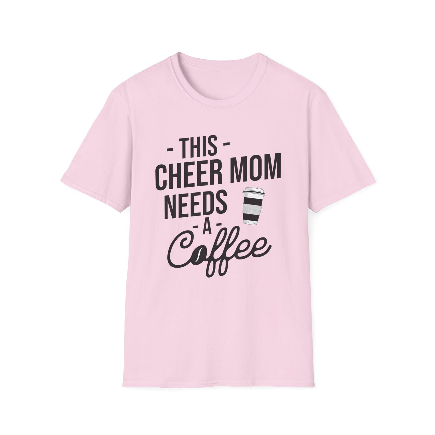 Cheer Mom Tee - This Cheer Mama Needs A Coffee Cheerleading T-Shirt