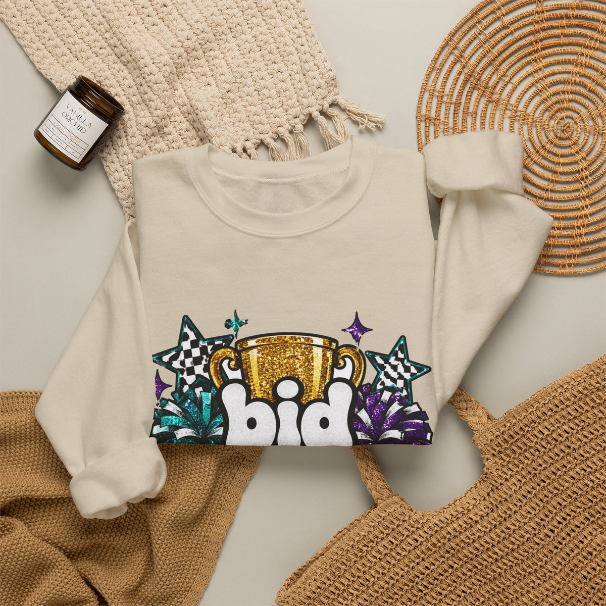 Bid Season Glitter Crewneck Sweatshirt