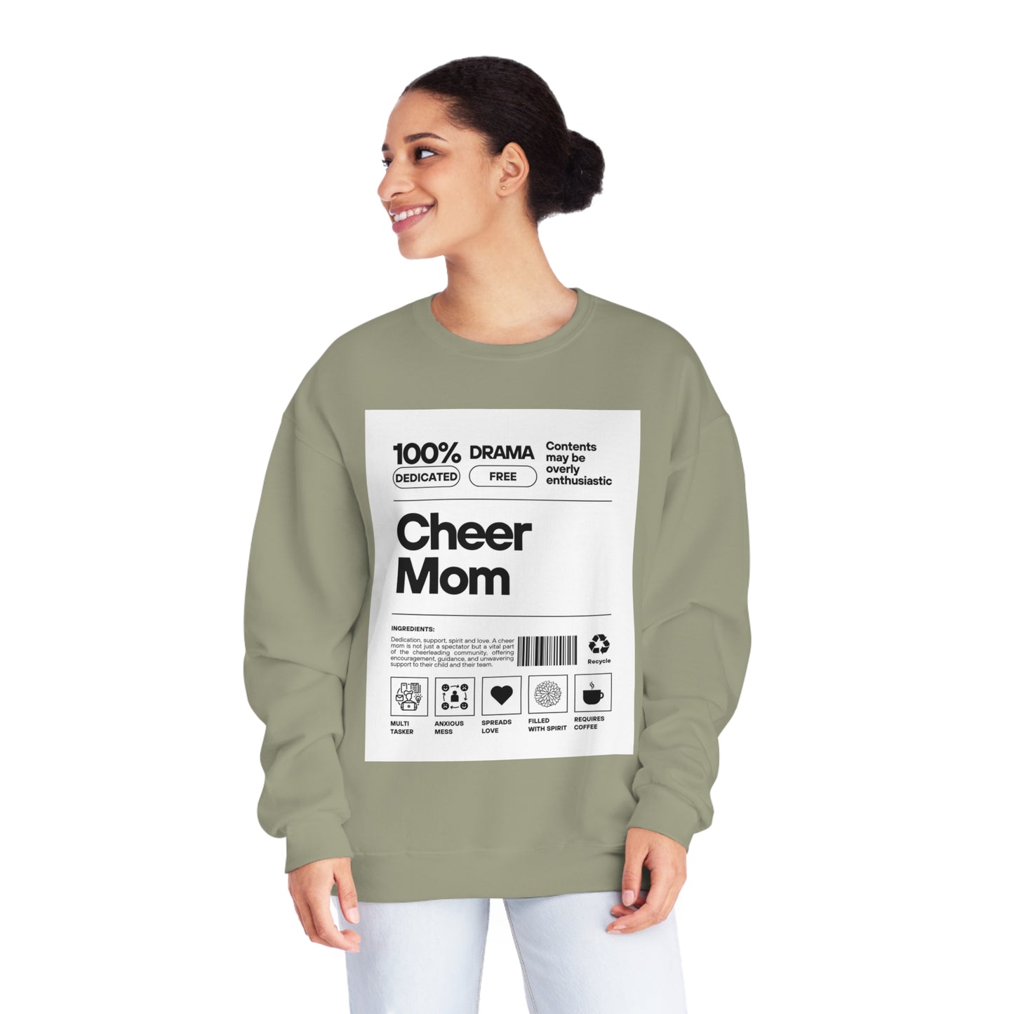 Cheer Mom Sweatshirt - Cheer Mom Label Women's Crewneck
