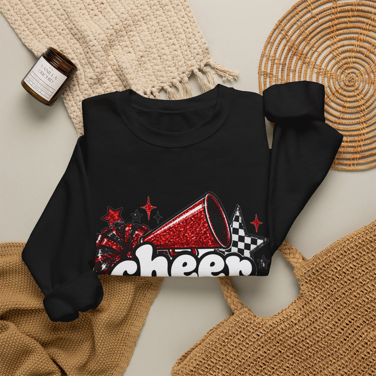 Cheer Dad Glitter Crewneck Sweatshirt