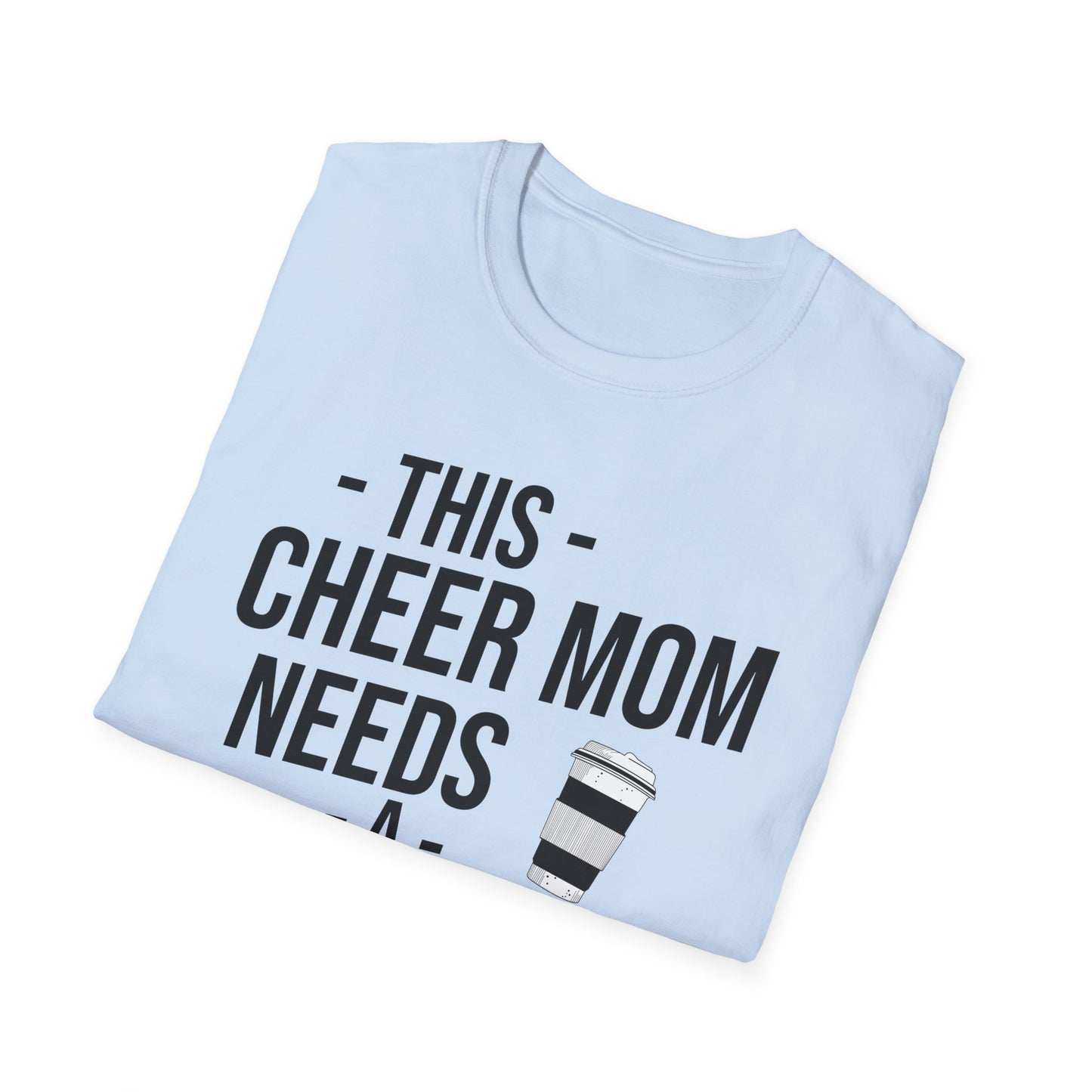 Cheer Mom Tee - This Cheer Mama Needs A Coffee Cheerleading T-Shirt