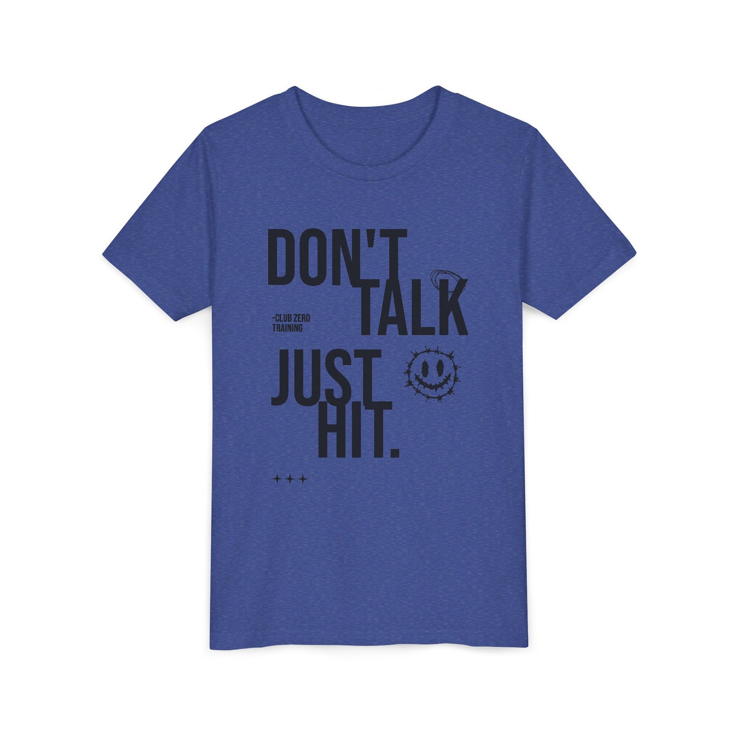 Don't Talk Just Hit Youth Cheerleading T-Shirt | Kids Cheer Gift | Girls Cheer Tee