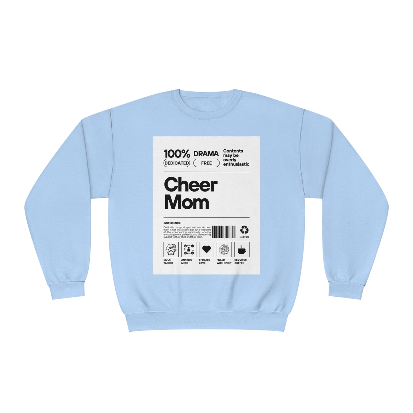 Cheer Mom Sweatshirt - Cheer Mom Label Women's Crewneck