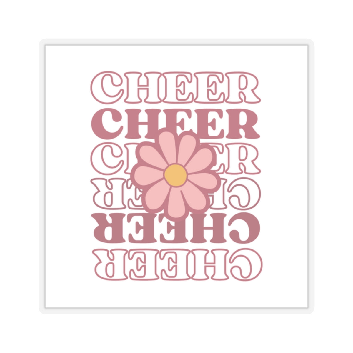 Floral Cheer Vinyl Sticker