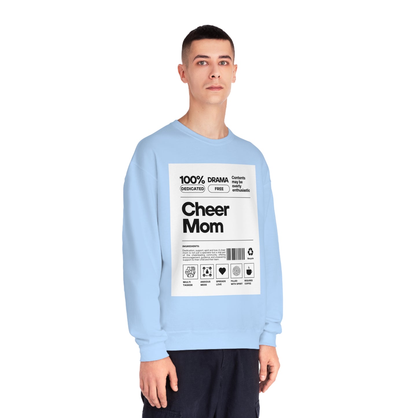 Cheer Mom Sweatshirt - Cheer Mom Label Women's Crewneck