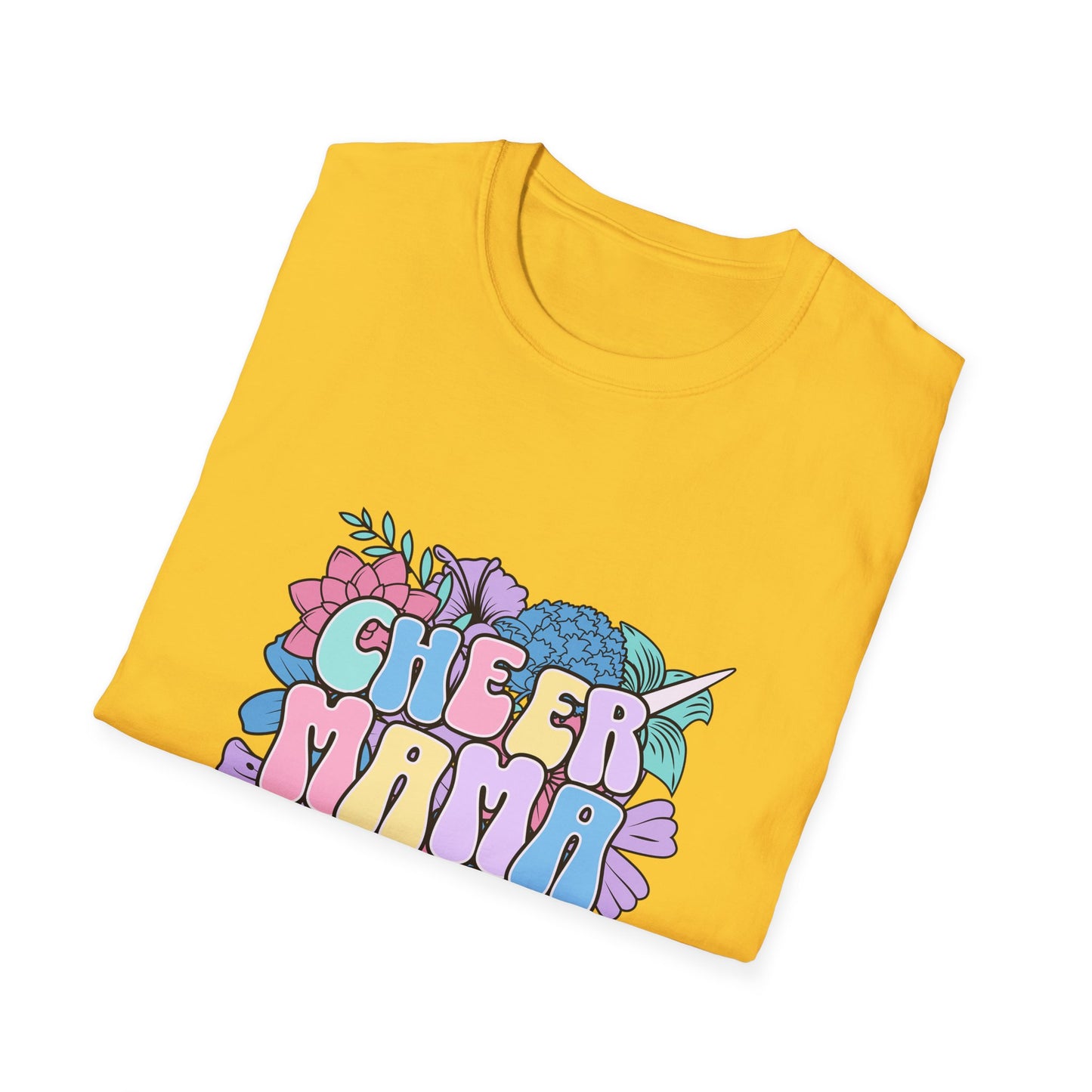 Groovy Floral Cheer Mom Tee