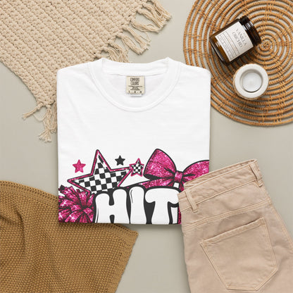 Hit Zero Glitter Cheer Tee | Comfort Colors