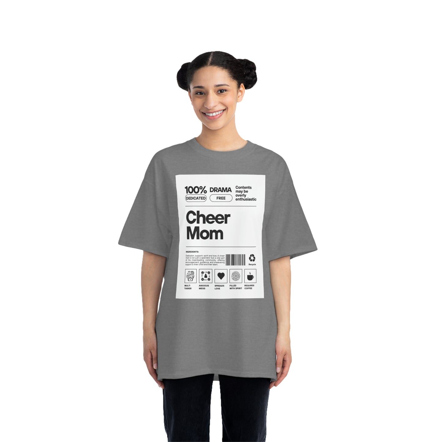 Cheer Mom Tee - Cheer Mom Label Oversized Women's T-Shirt