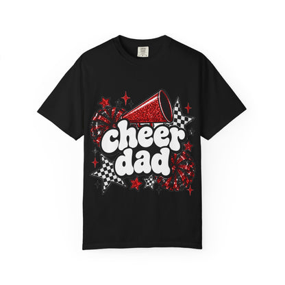 Cheer Dad Glitter Tee | Comfort Colors