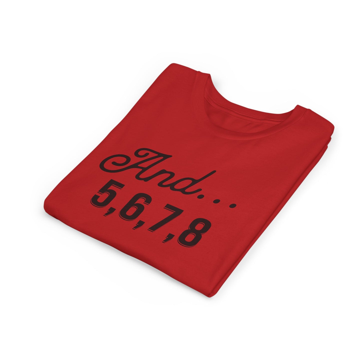 And 5,6,7,8 Youth Cheerleading T-Shirt | Kids Cheer Gift | Girls Cheerleading Tee