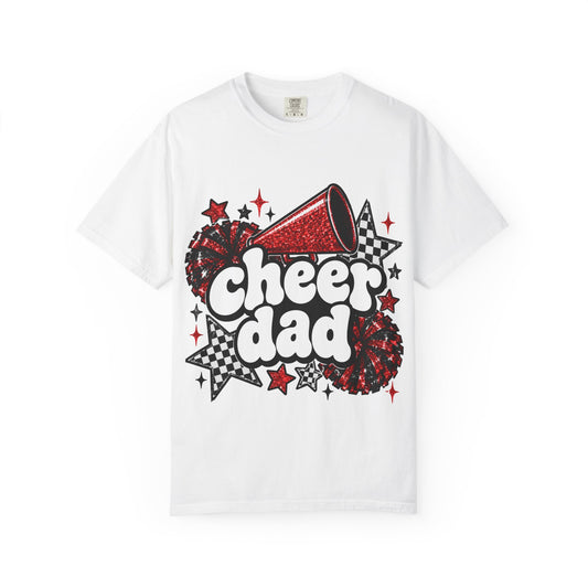 Cheer Dad Glitter Tee | Comfort Colors