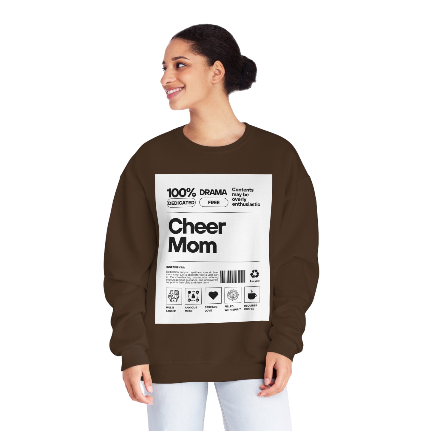 Cheer Mom Sweatshirt - Cheer Mom Label Women's Crewneck