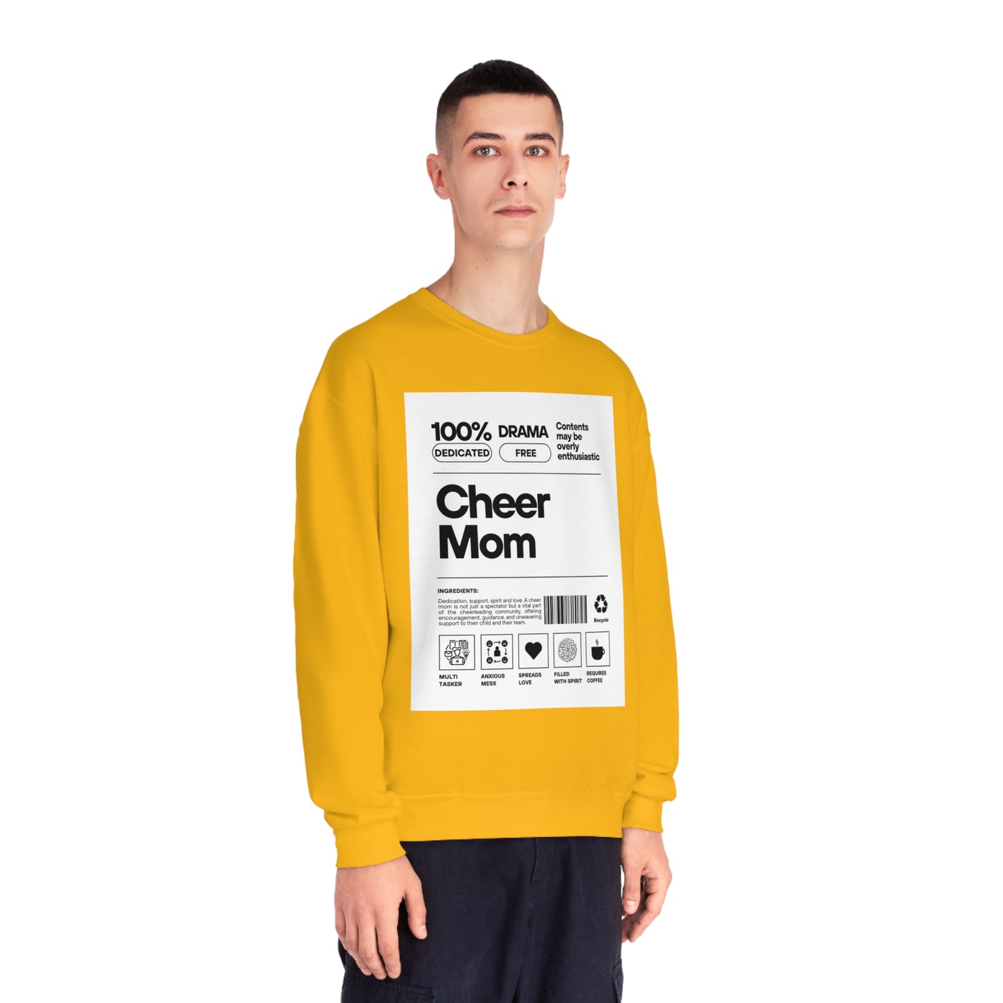 Cheer Mom Sweatshirt - Cheer Mom Label Women's Crewneck