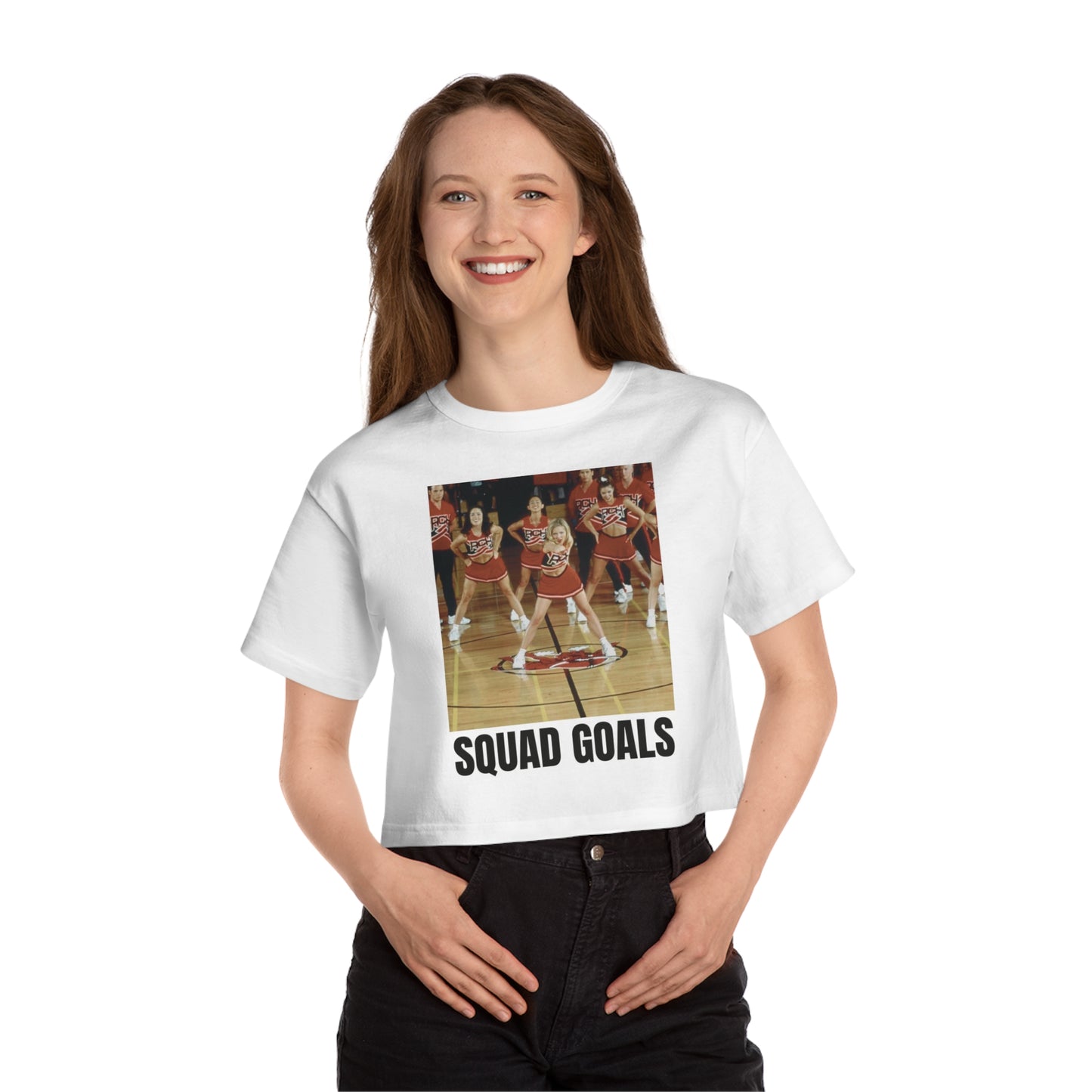 Cheer Tee - Bring It On Squad Goals Torros Cropped T-Shirt For Women